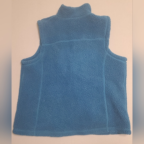L.L. Bean Women's Fleece Vest Size XL Blue Full Zip Pockets - Picture 2 of 5